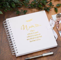 Personalised Nan Multiple Colours Scrapbook or Photo Album Gift With Sentiment