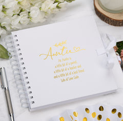 Personalised Auntie Multiple Colours Scrapbook or Photo Album Gift With Sentiment