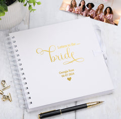 Personalised Letters To The Bride Multiple Colours Scrapbook or Photo Album Gift Scrapbook ukgiftstoreonline White