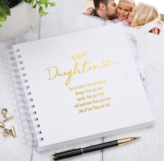 Personalised Daughter Multiple Colour Scrapbook Photo Album Gift With Sentiment