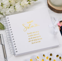 Personalised Sister Multiple Colours Scrapbook or Photo Album Gift With Sentiment