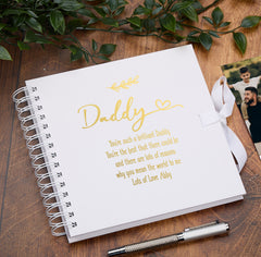 Personalised Daddy Multiple Colour Scrapbook or Photo Album Gift With Sentiment