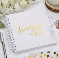 Personalised Any Name and Age Birthday Multiple Colour Scrapbook Photo Album