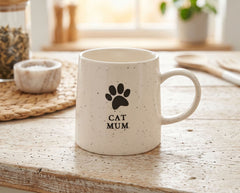 Cat Mum Stoneware Mug – Durable Paw Print Mug | Dishwasher Safe Gift ukgiftstoreonline