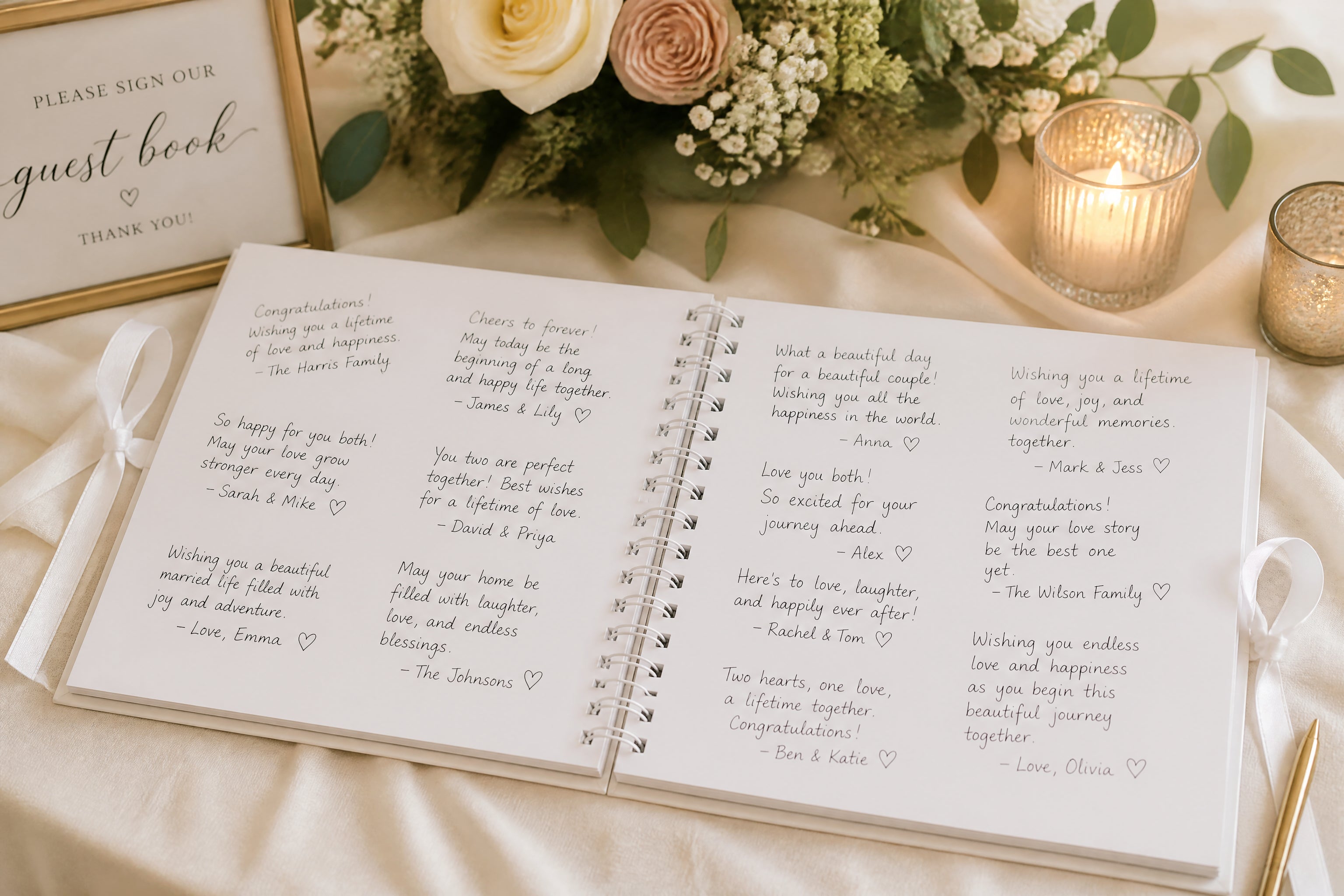 Personalised Wedding Scrapbook Photo Album Eucalyptus and Gold Wreath Scrapbook ukgiftstoreonline