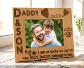 Daddy and Son Wooden Photo Frame Gift Daddy Photo Frame ukgiftstoreonline