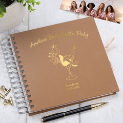 Personalised Hen Party Scrapbook – Elegant Spiral Bound Memory Book For Girls Photo Album ukgiftstoreonline