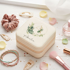 Personalised Any Name Monogram Jewellery Box Gift For Her Tropical Theme Personalised Jewellery Box ukgiftstoreonline