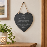 Personalised Daughter Memorial Remembrance Slate Plaque Heart Symbol Personalised Heart Gifts ukgiftstoreonline