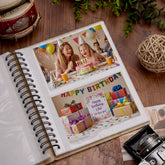 Personalised Wooden Photo Album – Large Engraved Birthday Keepsake Gift Birthday Photo Album ukgiftstoreonline