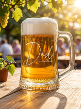 Personalised Dad Beer Glass Tankard Engraved Pint Custom Name Father’s Day Gift personalised beer glass tankard ukgiftstoreonline