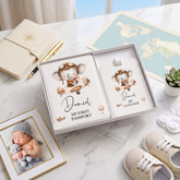 Personalised Animal Themed Baby Passport Cover and Luggage Tag Holder Gift Set Baby Product ukgiftstoreonline