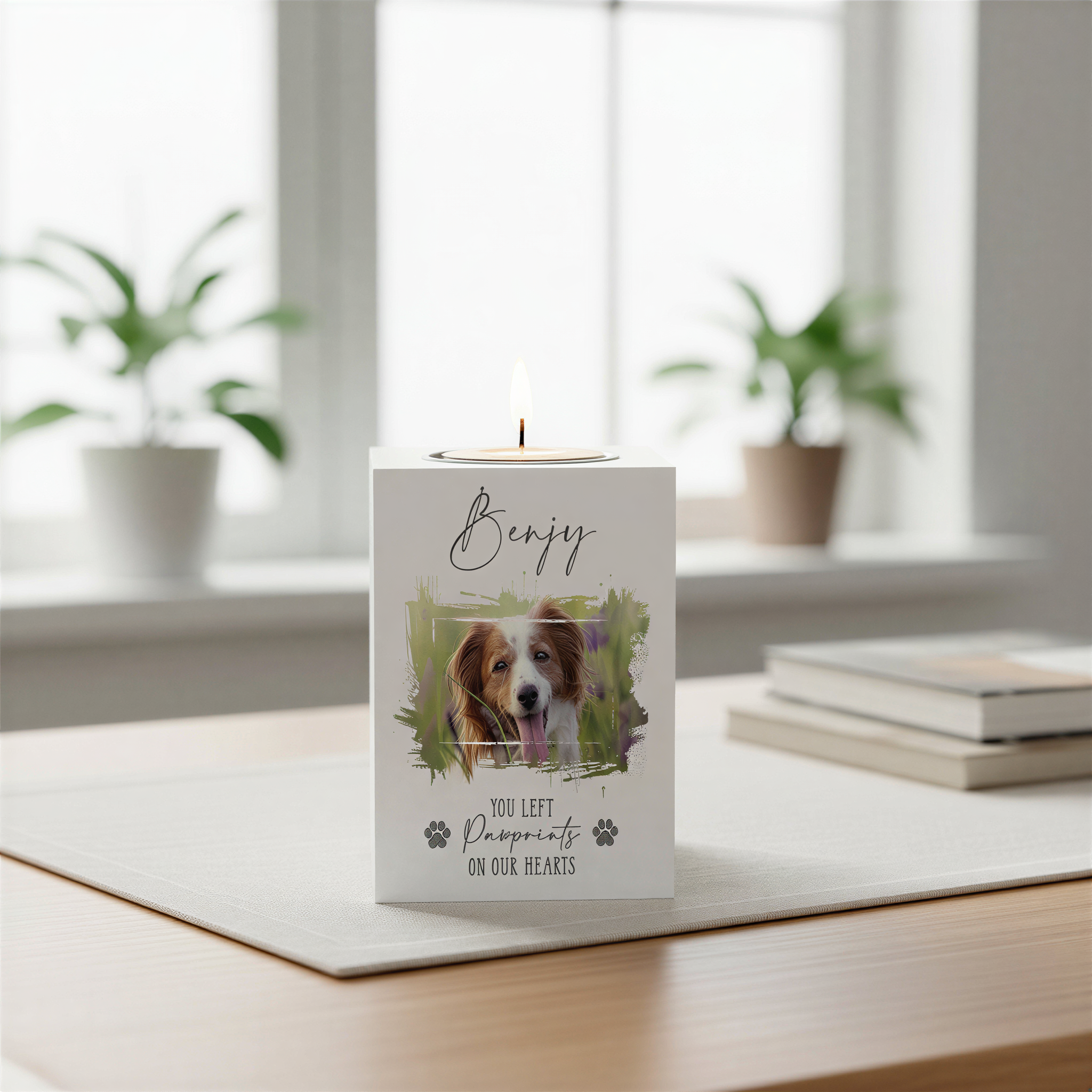 Personalised Remembrance Pet Memorial Photo Candle Tealight Holder Tea Light Holder ukgiftstoreonline