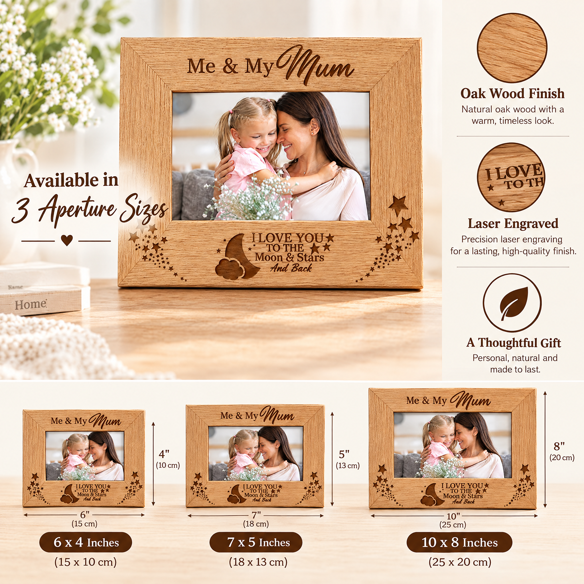 Me and My Mum Love You To The Moon Photo Frame Gift Mum Photo Frame ukgiftstoreonline
