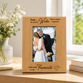 Father Of Bride Gift | Favourite Walk Wooden Photo Frame For Dad wedding photo frame ukgiftstoreonline