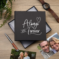 Always and Forever Love Wedding or Anniversary Black Photo Picture Album 50 x 6"x4"