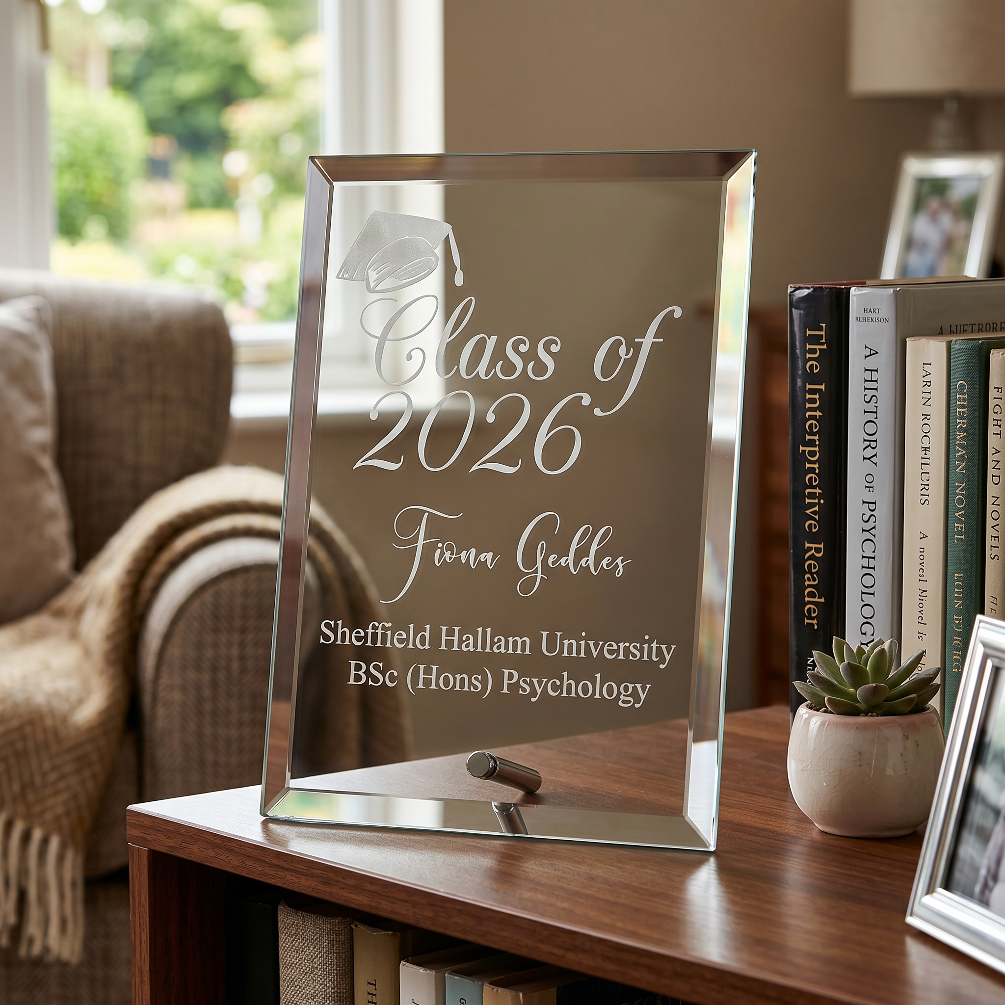 Personalised Graduation congratulations Design Glass Plaque Memory Keepsake Personalised Plaque Sign ukgiftstoreonline