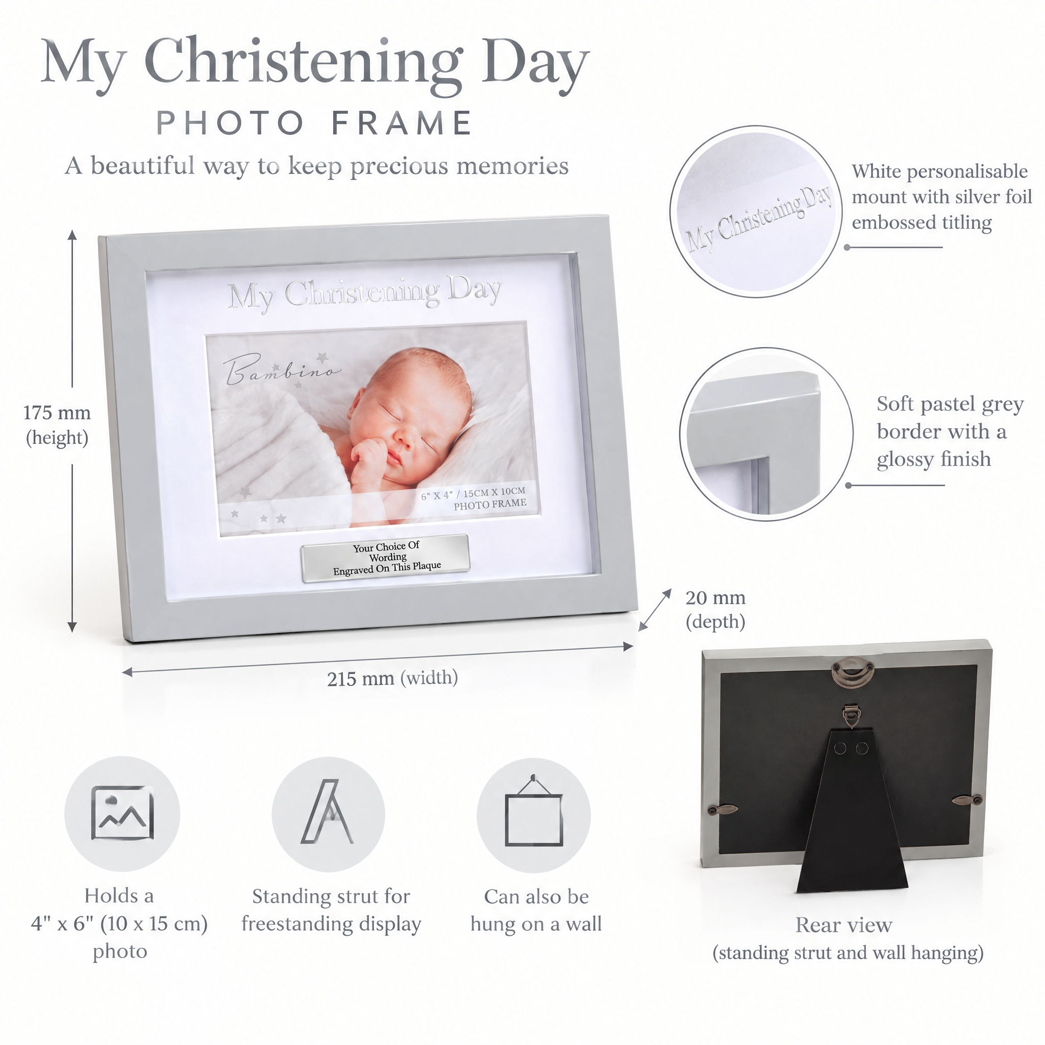 Personalised My Christening Day Photo Keepsake Frame Gift Photo Frame ukgiftstoreonline