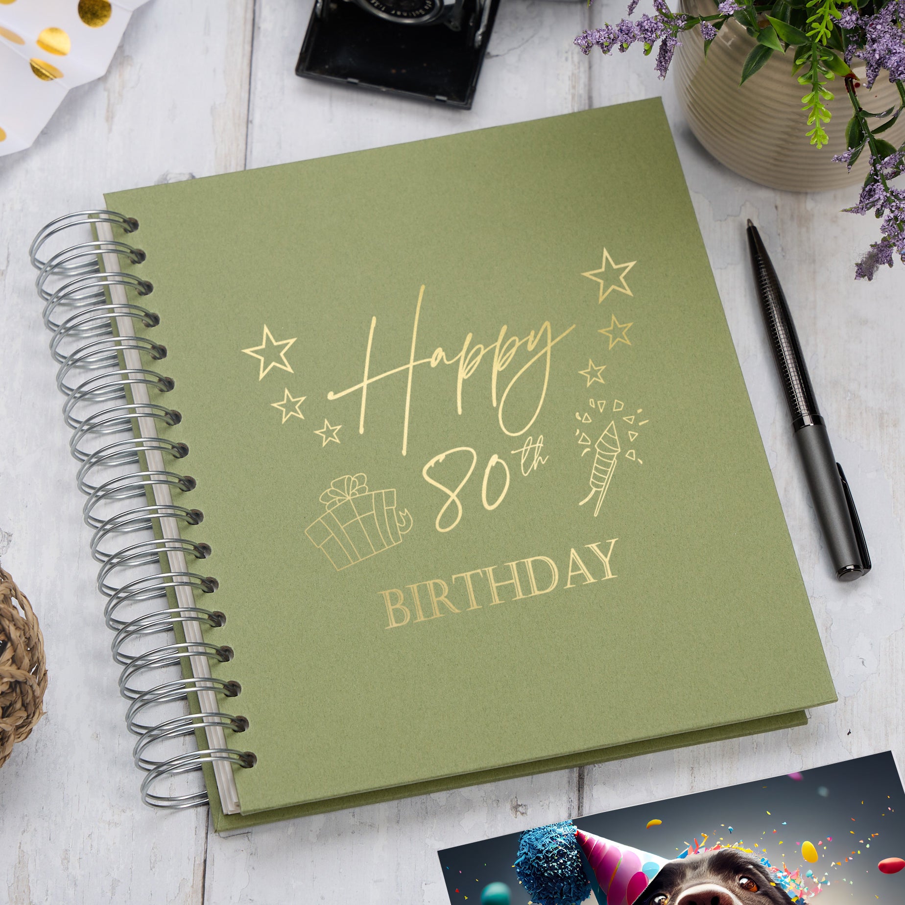 Large 80th Birthday Photo Album Memory Keepsake Gift With Presents Multiple Colours Photo Album ukgiftstoreonline