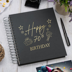 Large 70th Birthday Photo Album Memory Keepsake Gift With Presents Multiple Colours Photo Album ukgiftstoreonline