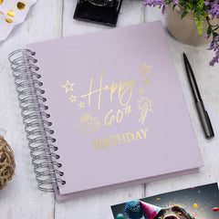 Large 60th Birthday Photo Album Memory Keepsake Gift With Presents Multiple Colours Photo Album ukgiftstoreonline