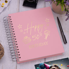 Large 50th Birthday Photo Album Memory Keepsake Gift With Presents Multiple Colours