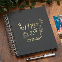 Large 40th Birthday Photo Album Memory Keepsake Gift With Presents Multiple Colours Photo Album ukgiftstoreonline