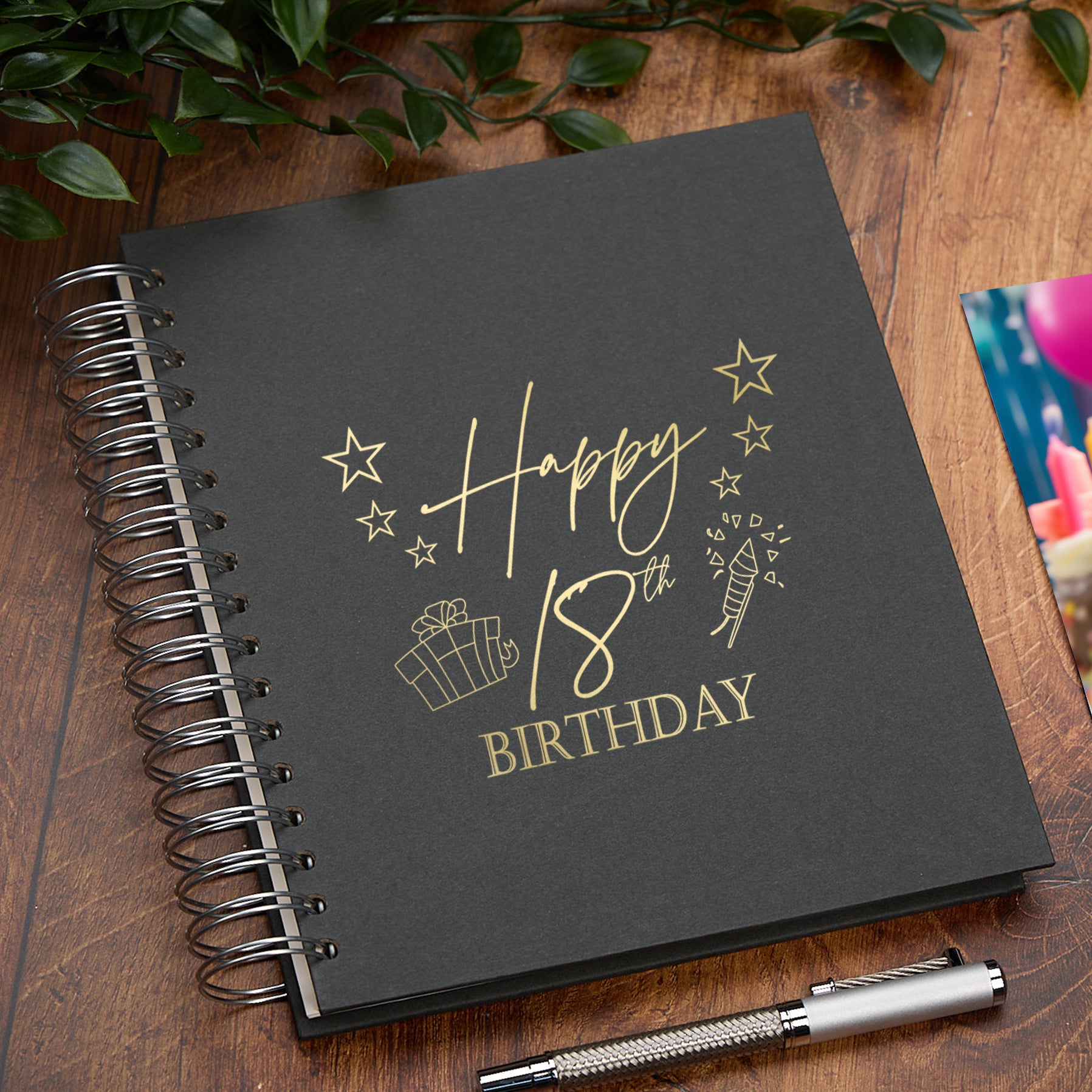 Large 18th Birthday Photo Album Memory Keepsake Gift With Presents Multiple Colours Photo Album ukgiftstoreonline Black 4x6 Inch Album