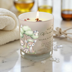 Personalised New Parents Gift Candle With Variety of Scents and Colours personalised Candle Lights ukgiftstoreonline Stone Candle Lavender