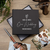 Our Wedding Day Memories Black Photo Album Gift For 50 x 6 by 4 Photos