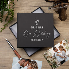 Our Wedding Day Memories Black Photo Album Gift For 50 x 6 by 4 Photos