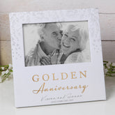 Personalised Luxury 50th anniversary photo frame gift Boxed