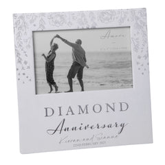 Personalised Luxury 60th anniversary photo frame gift Boxed