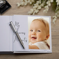 Personalised 1st birthday photo Album Boy or Girl Safari Theme In Gift Box