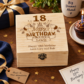 Personalised 18th Birthday Wooden Keepsake Box Gift Engraved Keepsake Boxes ukgiftstoreonline