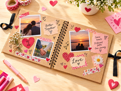 Personalised Our Story Love Brown Scrapbook Photo Album Scrapbook ukgiftstoreonline