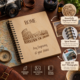 Personalised Large Engraved Wooden Photo Album Rome Holiday Family Photo album ukgiftstoreonline