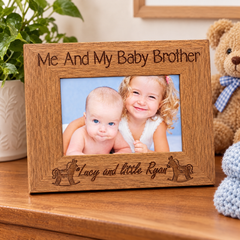Personalised Me and My Baby Brother Engraved Photo Frame Brother Photo Frame ukgiftstoreonline