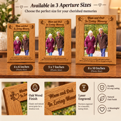 Mum and Dad In Loving Memory Remembrance Portrait Wooden Photo Frame Gift Loving Memory Remembrance ukgiftstoreonline