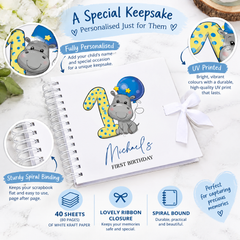 Personalised Baby Boy First Birthday Scrapbook Photo album Scrapbook ukgiftstoreonline