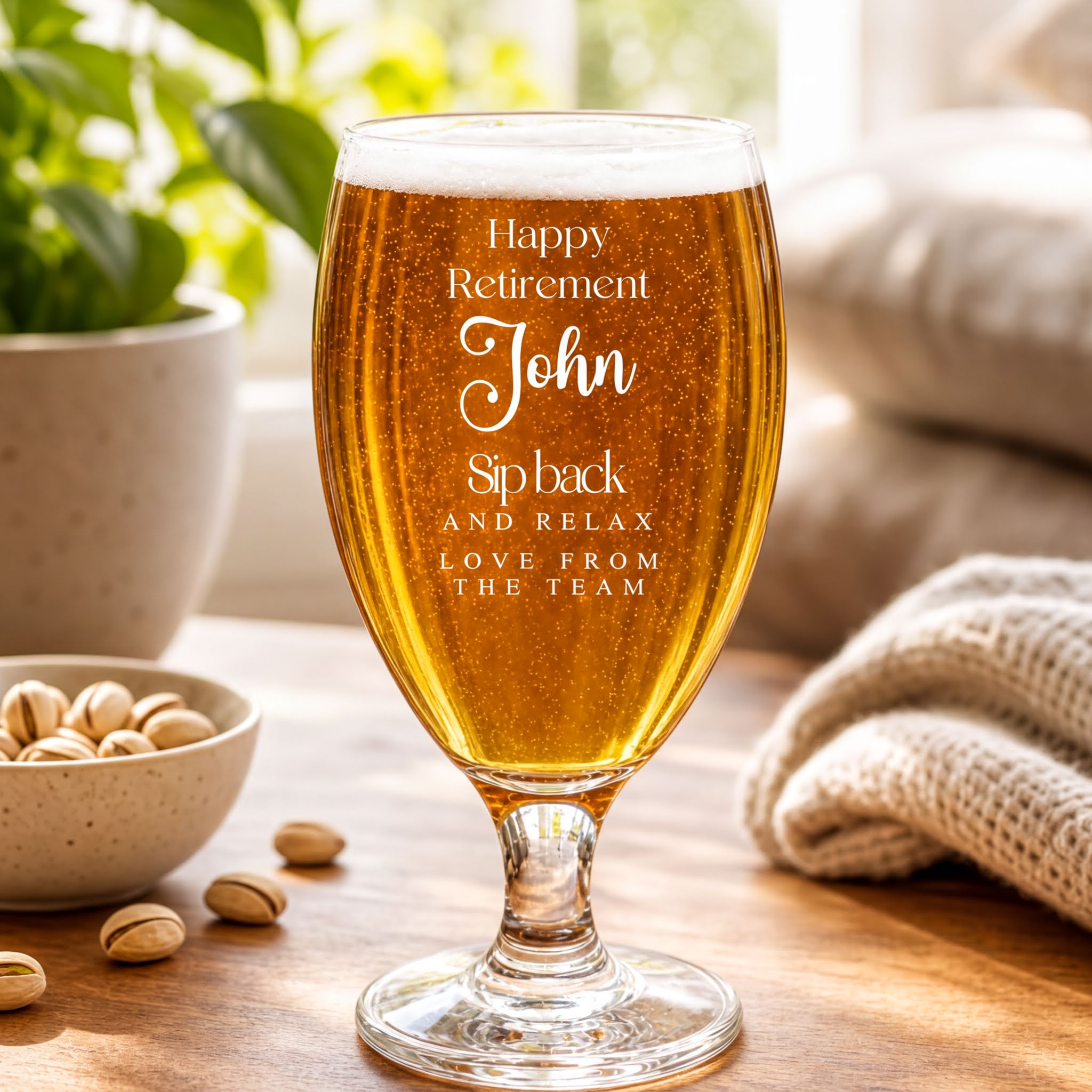 Personalised Retirement Gift Craft Beer Cider Ale Glass For Him 1 Pint Personalised Birthday Gift ukgiftstoreonline