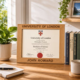 Personalised Wooden Landscape Graduation Certificate Holder Frame personalised photo frames ukgiftstoreonline