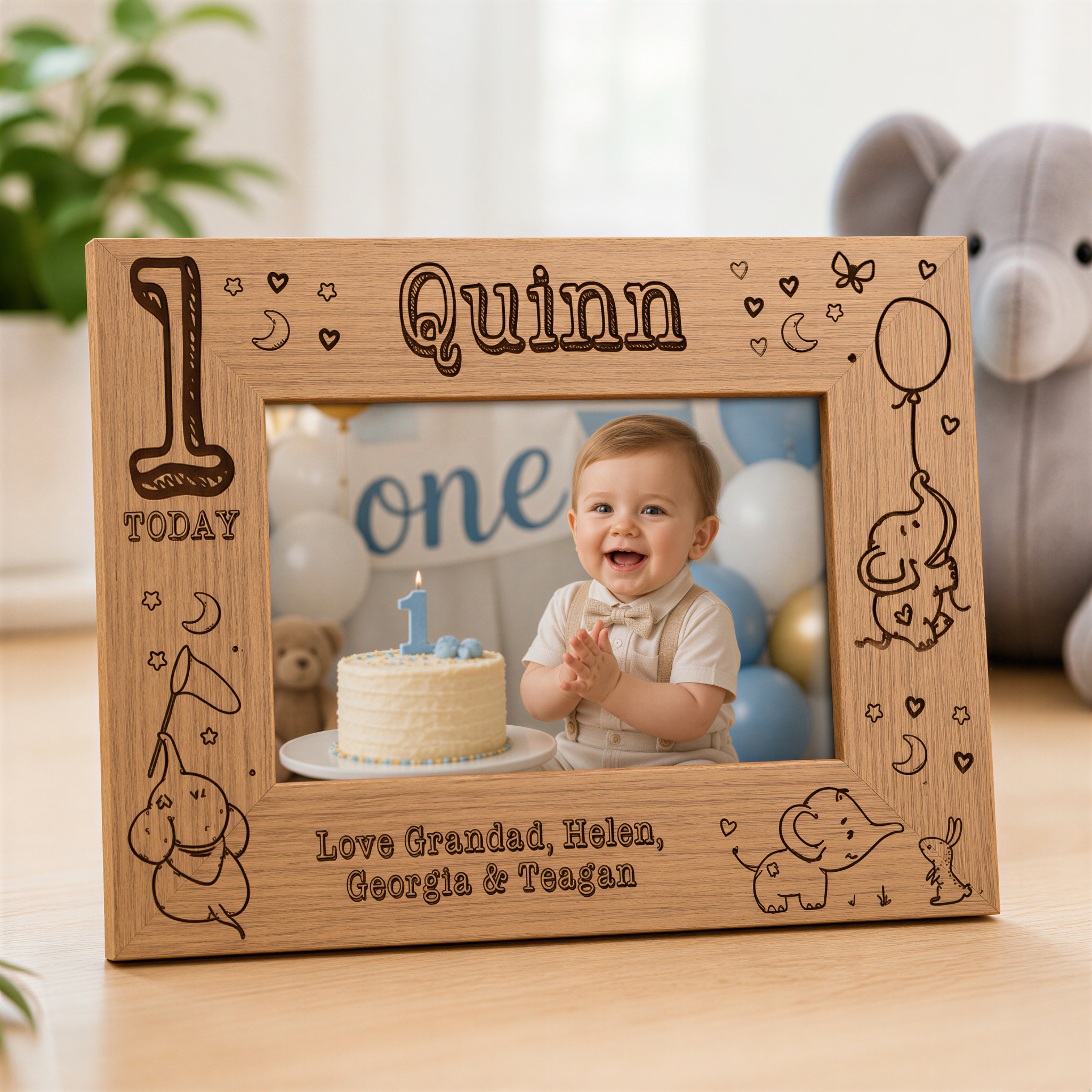 Personalised Baby Boy's First Birthday Photo Frame gift Baby Boy Photo Frame ukgiftstoreonline