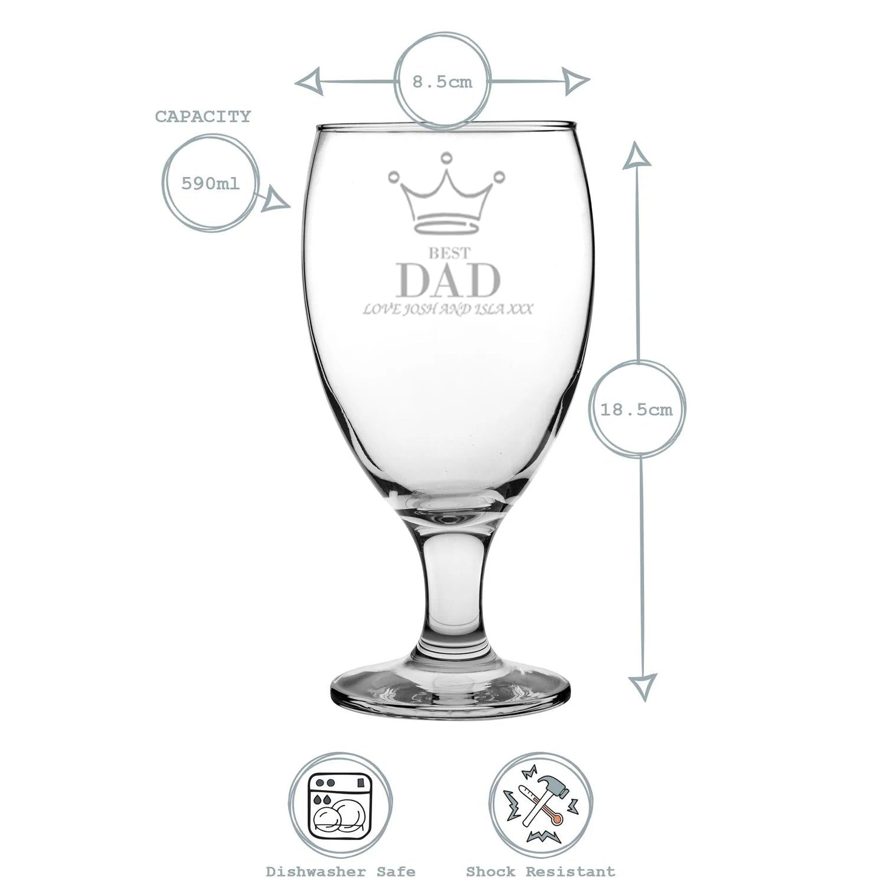 Personalised Dad Birthday Craft Beer Cider Ale Glass Gift for Fathers Day 1 Pint Personalised Birthday Gift ukgiftstoreonline