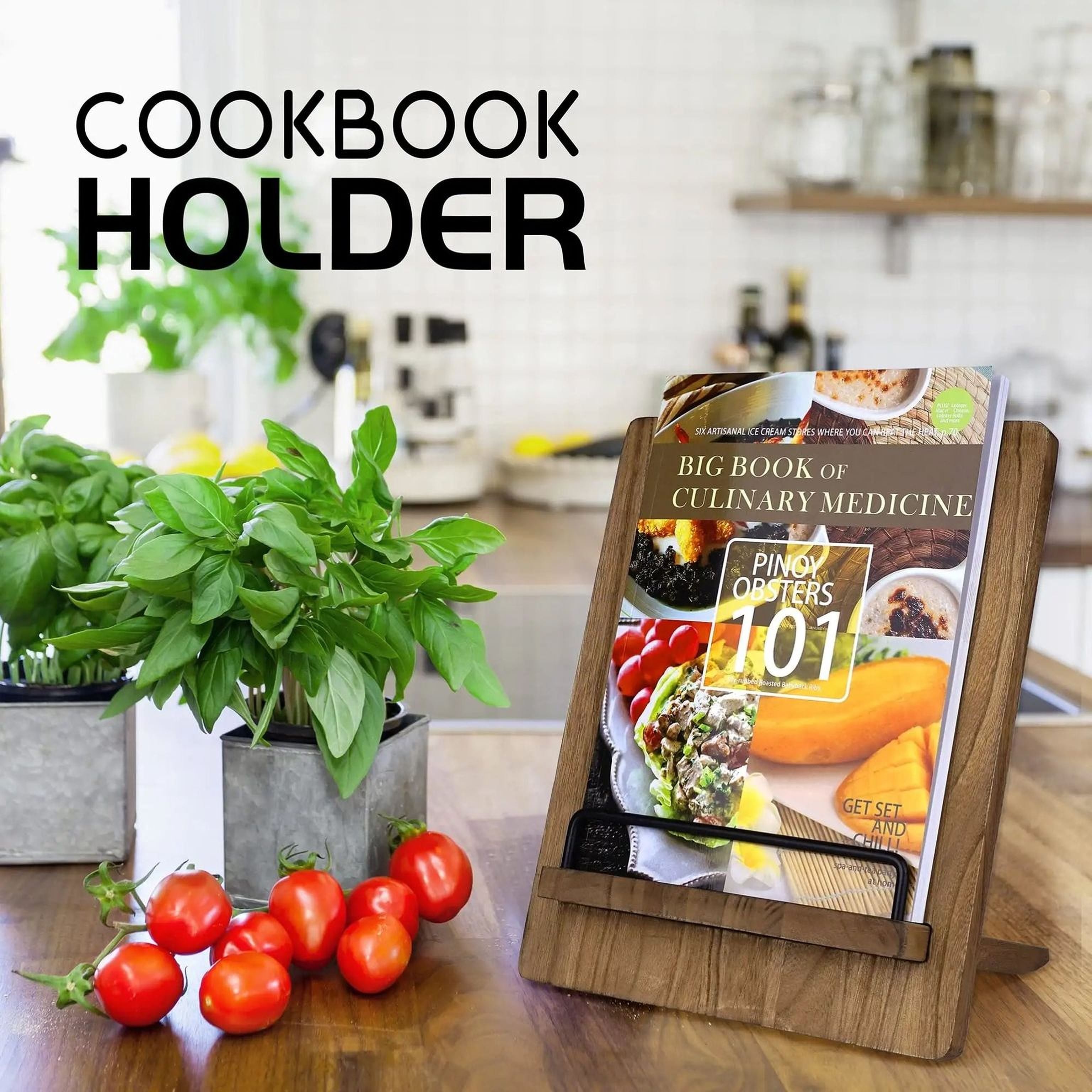 Personalised Recipe Book Stand - Adjustable Wooden Cookbook Holder & Tablet Stand recipe book holder ukgiftstoreonline