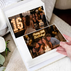 Personalised 16th Birthday Photo Album With Sleeves 100 x 6x4 Capacity Personalised Photo Album ukgiftstoreonline