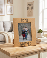Brother Photo Frame – Engraved Oak Wood Finish Frame Brother Photo Frame ukgiftstoreonline