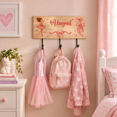 Personalised Ballerina Coat Hook | Solid Wood, Custom Wall Rack ukgiftstoreonline