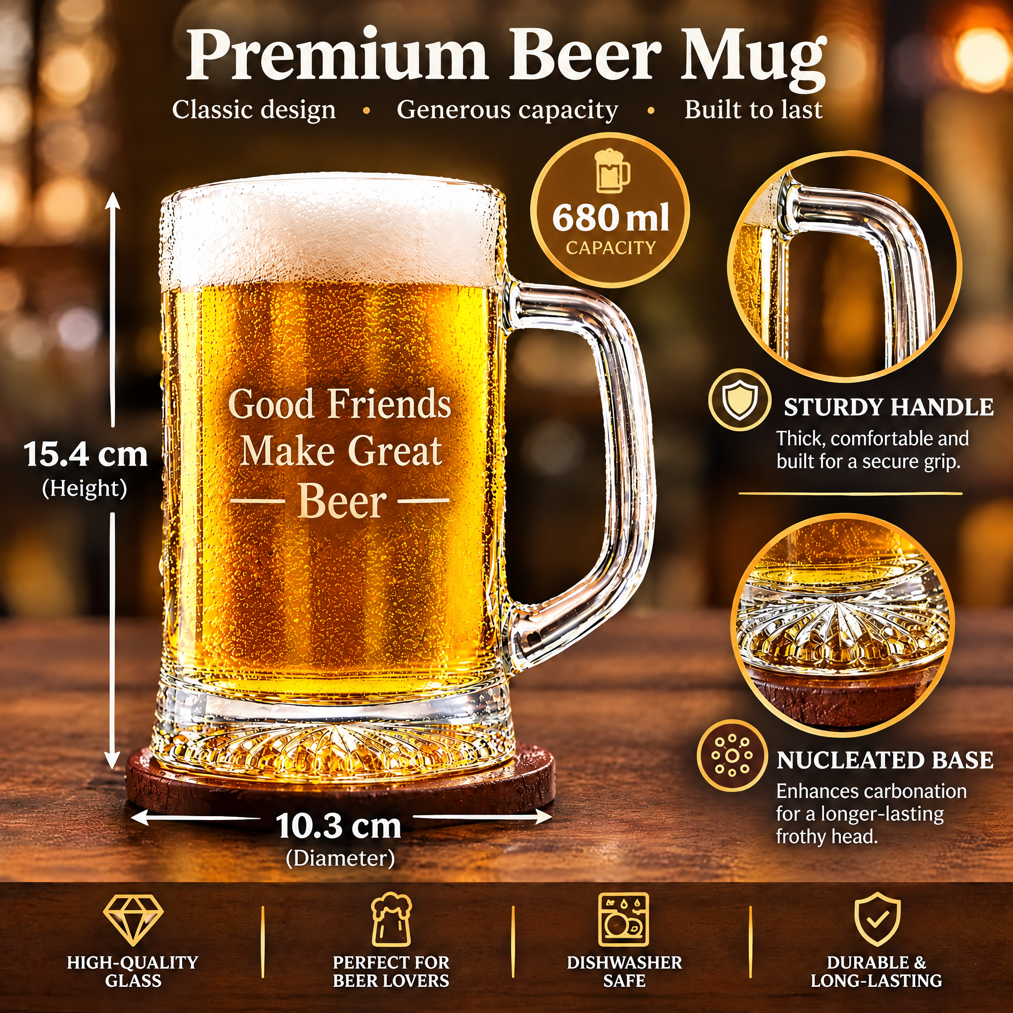 Engraved Personalised Pint Glass Beer Tankard Gift For Men personalised beer glasses ukgiftstoreonline