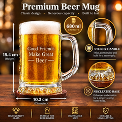 Engraved Personalised Pint Glass Beer Tankard Gift For Men personalised beer glasses ukgiftstoreonline